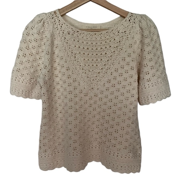 Sezane Lalia Cream Knit top NEW - Picture 5 of 5